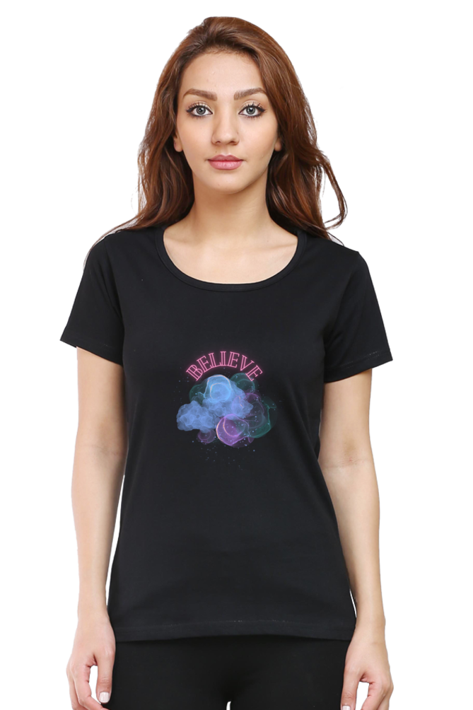 MadInkCo. Girls round neck Tshirt- believe