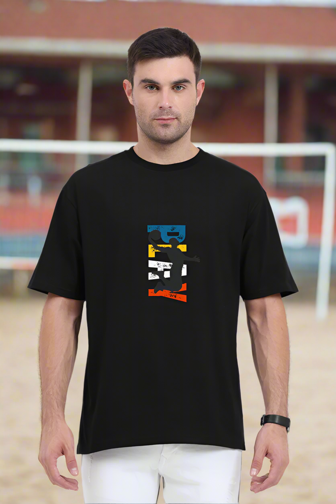 MadInkCo. Men round neck Oversized Tshirt Black, Sporty