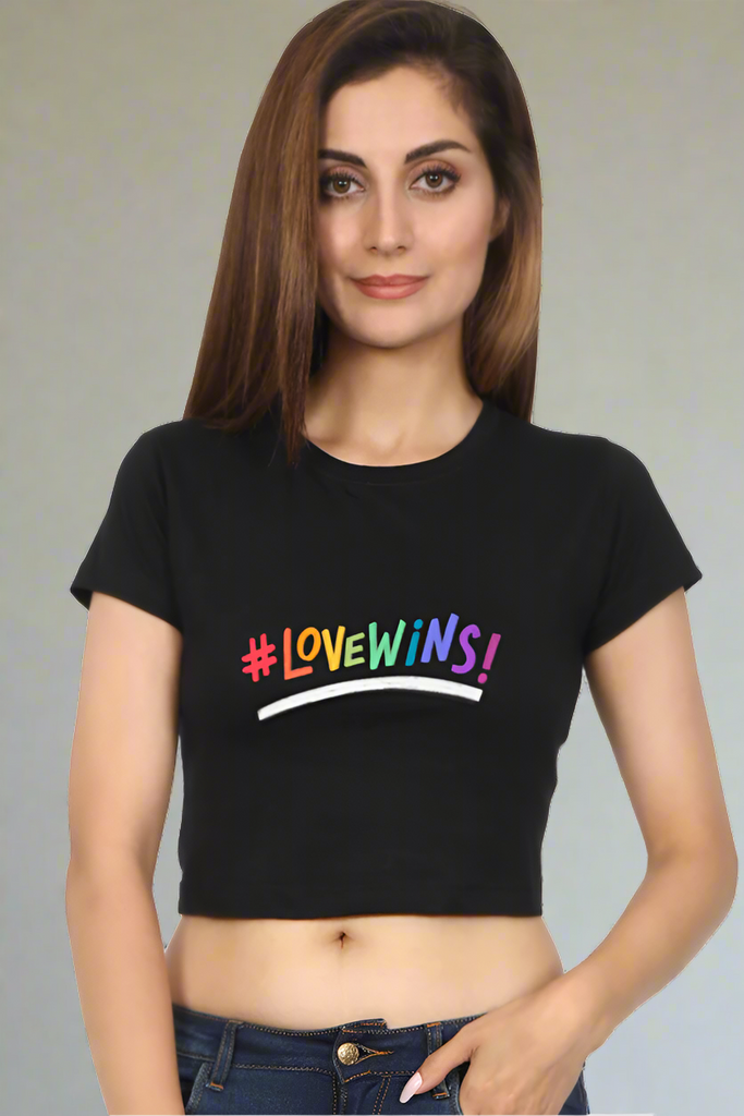 MadInkCo. girls crop top Tshirt- Lovewins