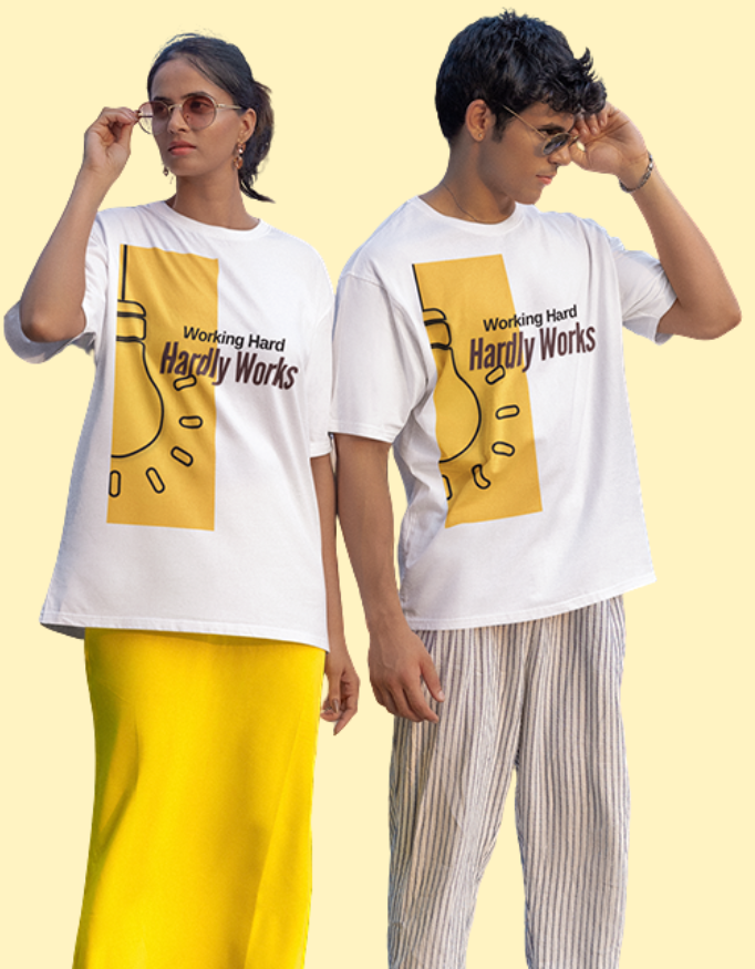 MadInkCo. Unisex Oversized Classic T-Shirt - Working Hard Hardly Works