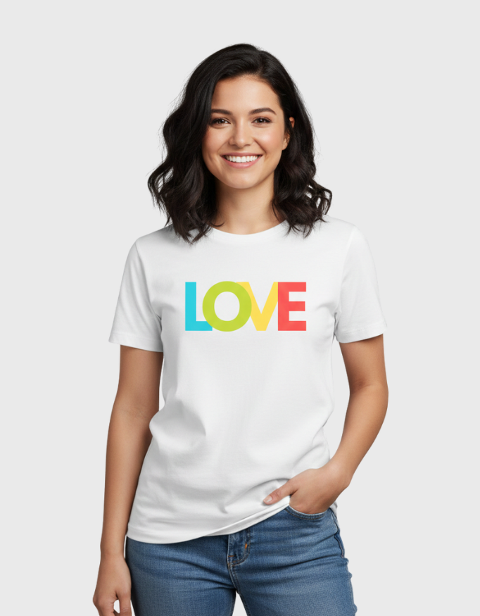 MadInkCo. Unisex Basic T-Shirt - Rainbow Love