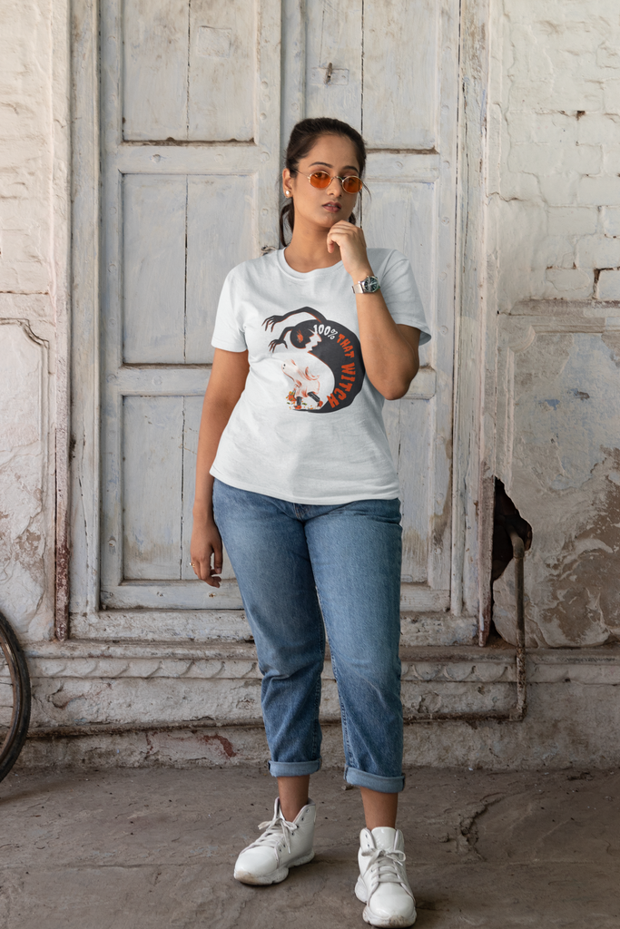 Madinkco Women's "100% That Bitch" Graphic T-Shirt - Bold & Confident Tee
