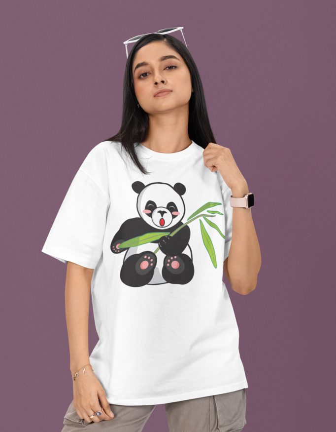 MadInkCo. Women Oversized Classic T-Shirt - Panda