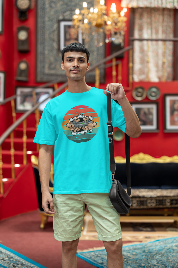 Madinkco Men’s Retro Gamer T-Shirt - Vintage Controller Graphic