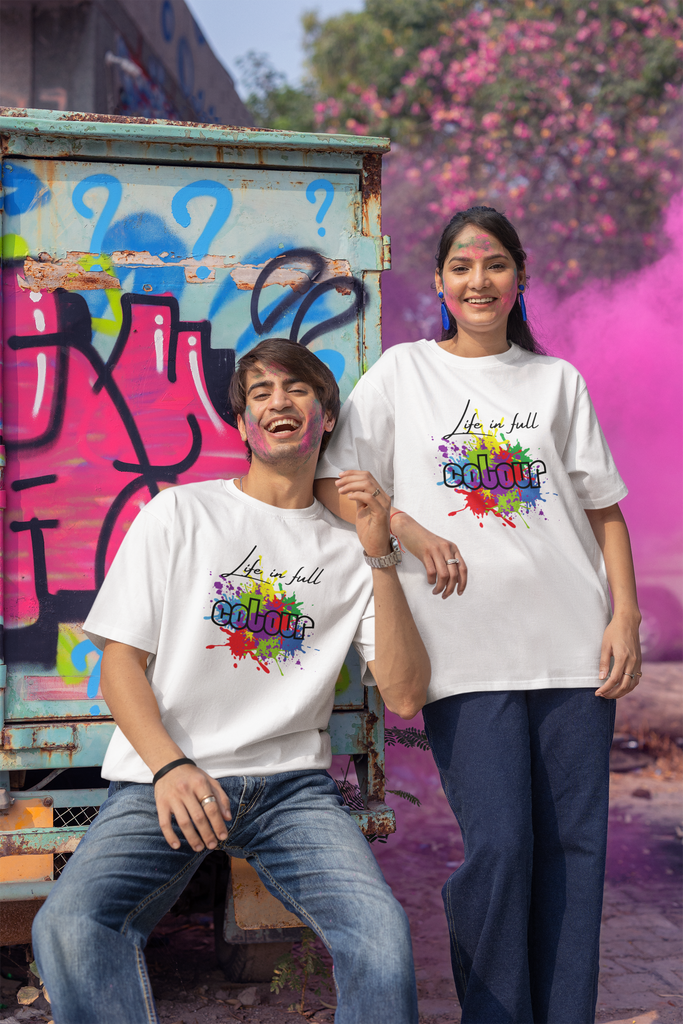 MadInkCo. Unisex crew neck oversized trendy Holi Tshirt