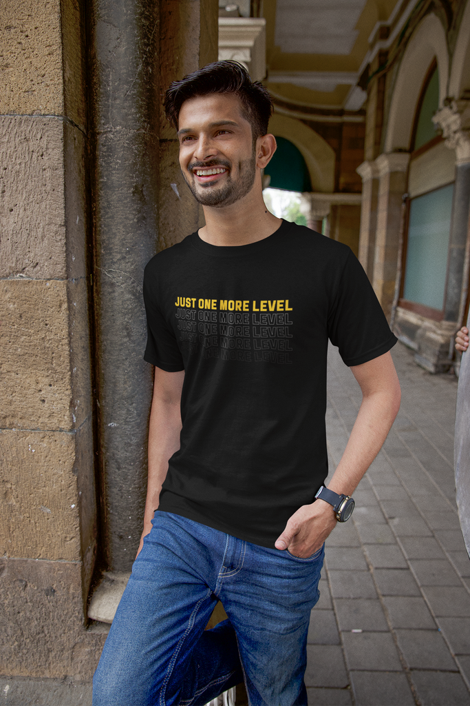 Madinkco Men’s "Just One More Level" Gaming T-Shirt - Premium Graphic Tee