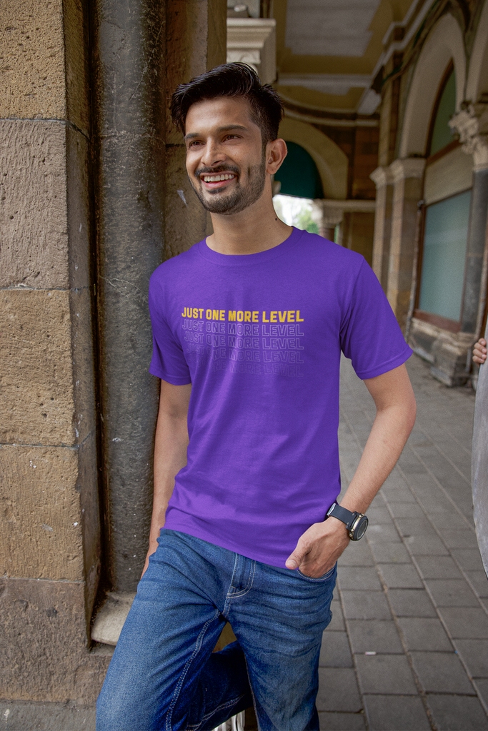 Madinkco Men’s "Just One More Level" Gaming T-Shirt - Premium Graphic Tee
