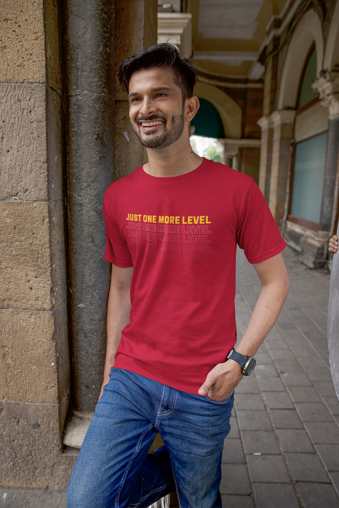 Madinkco Men’s "Just One More Level" Gaming T-Shirt - Premium Graphic Tee