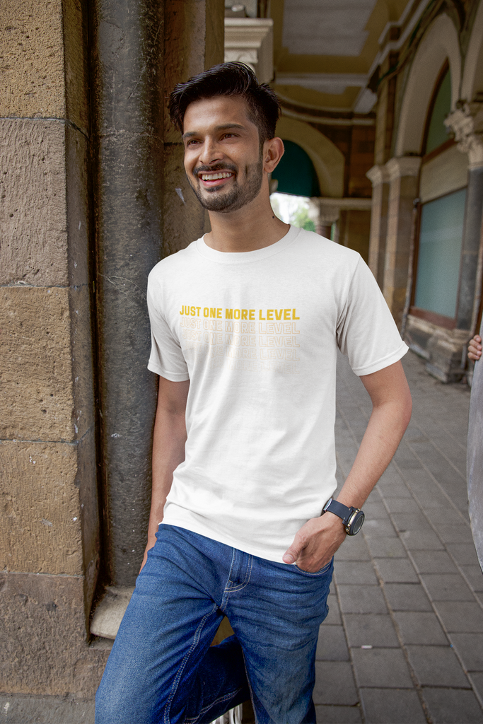 Madinkco Men’s "Just One More Level" Gaming T-Shirt - Premium Graphic Tee