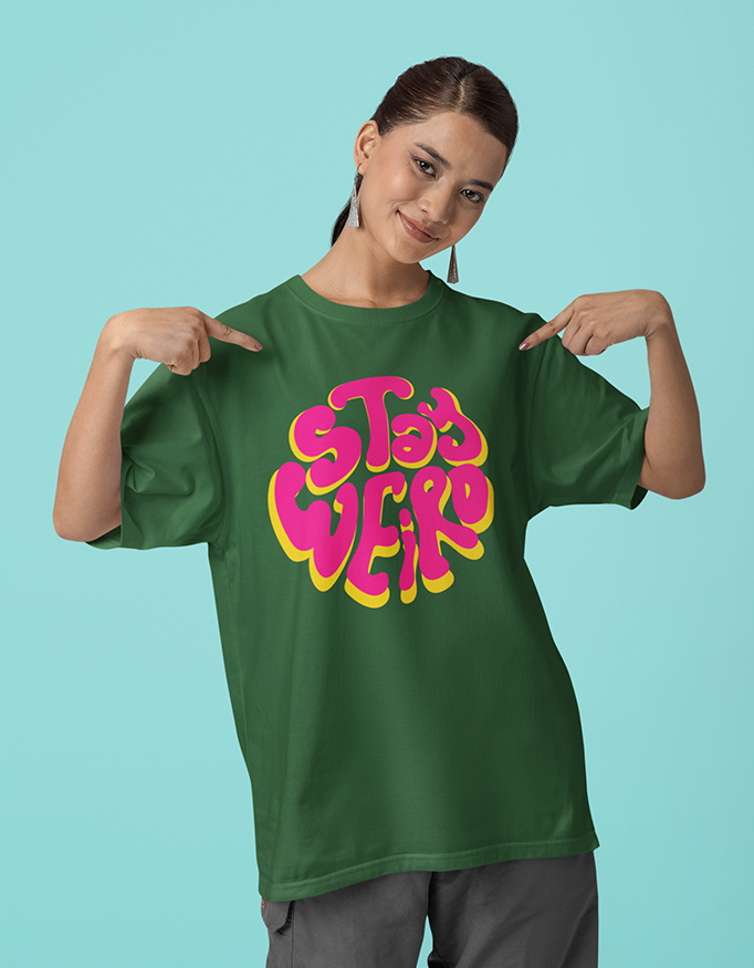 MadInkCo. Women Oversized Classic T-Shirt - Stay Weird